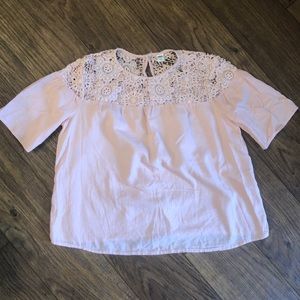 Old Navy Light Pink Boho Blouse Size Medium